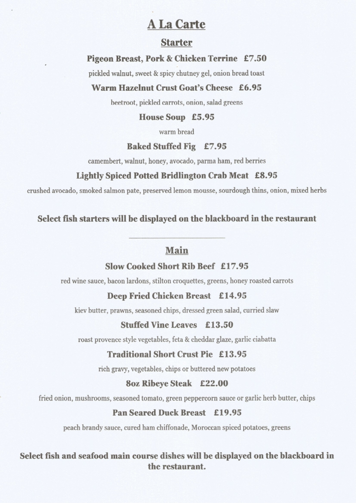 Bay Horse Inn - The Bay Horse Inn Market Weighton